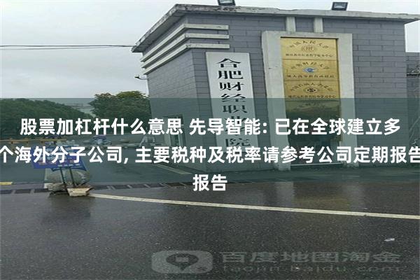 股票加杠杆什么意思 先导智能: 已在全球建立多个海外分子公司, 主要税种及税率请参考公司定期报告