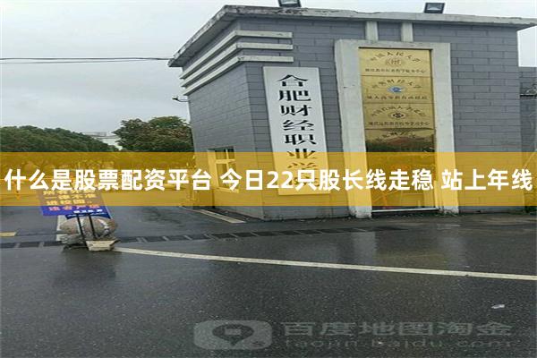 什么是股票配资平台 今日22只股长线走稳 站上年线