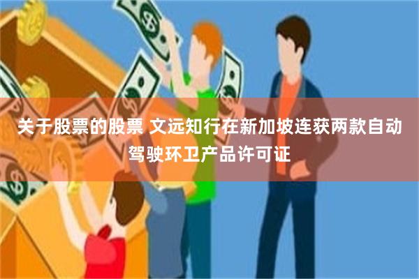 关于股票的股票 文远知行在新加坡连获两款自动驾驶环卫产品许可证