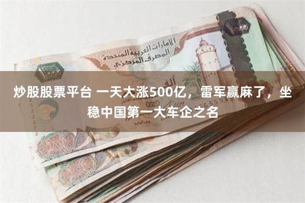 炒股股票平台 一天大涨500亿，雷军赢麻了，坐稳中国第一大车企之名