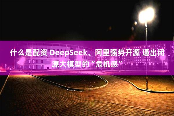 什么是配资 DeepSeek、阿里强势开源 逼出闭源大模型的“危机感”