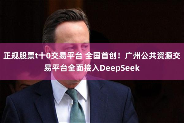 正规股票t十0交易平台 全国首创！广州公共资源交易平台全面接入DeepSeek