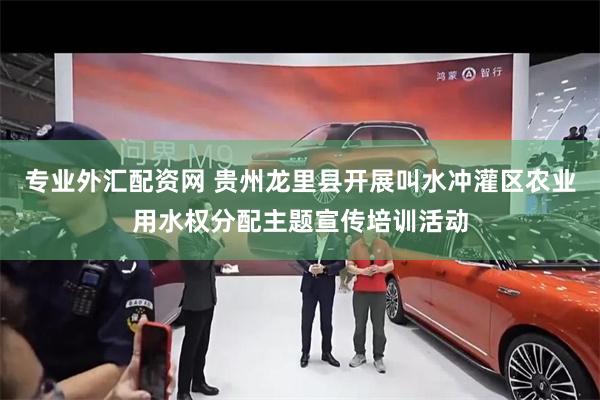 专业外汇配资网 贵州龙里县开展叫水冲灌区农业用水权分配主题宣传培训活动