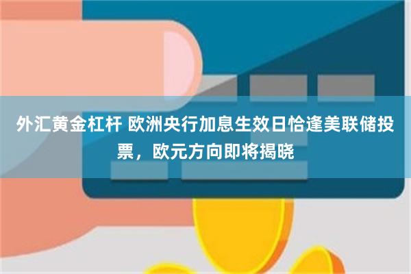外汇黄金杠杆 欧洲央行加息生效日恰逢美联储投票，欧元方向即将揭晓